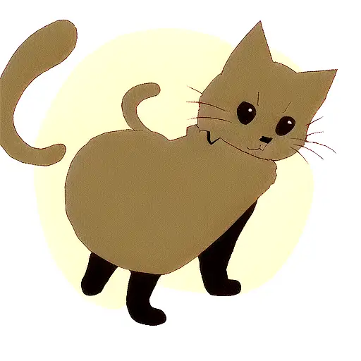 Cat Silhouette Wearing A Lab Coat