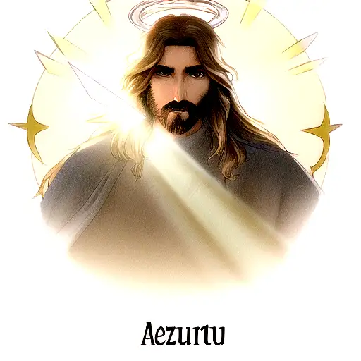 A Realistic Portrait Of Jesus Of Nazareth Surrounded By A Halo Of Sunlight