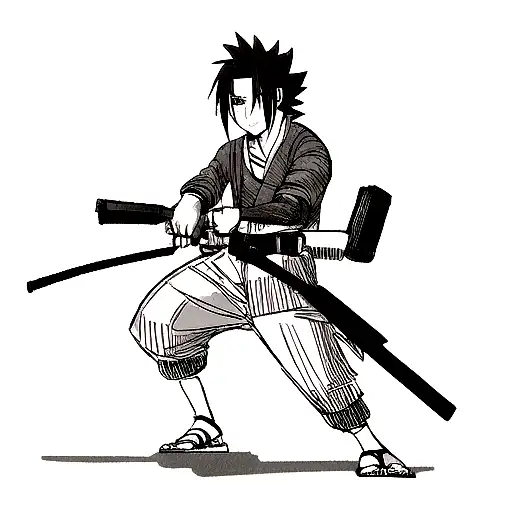 Sasuke With A Gun