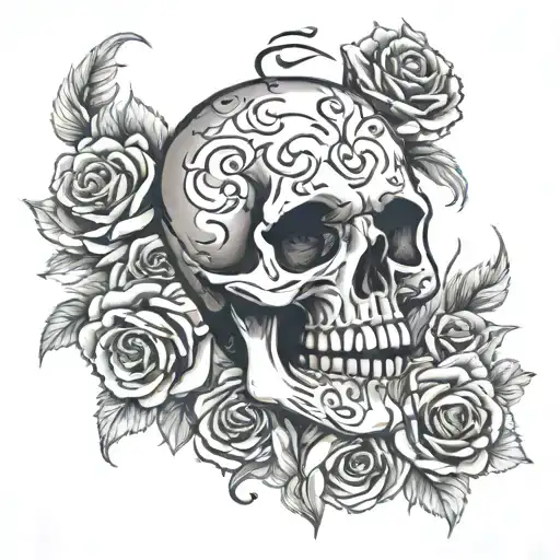 Skull And Roses