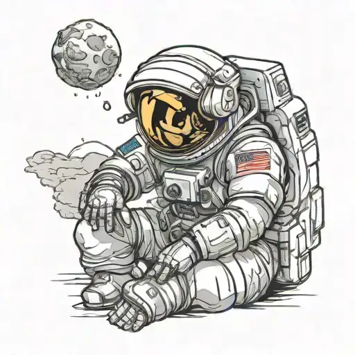 Astronaut Praying Hands