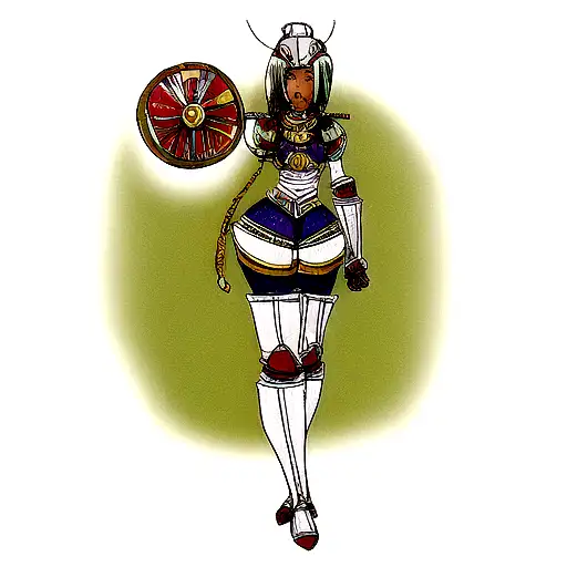 African Woman Warrior With The Armor Of God On