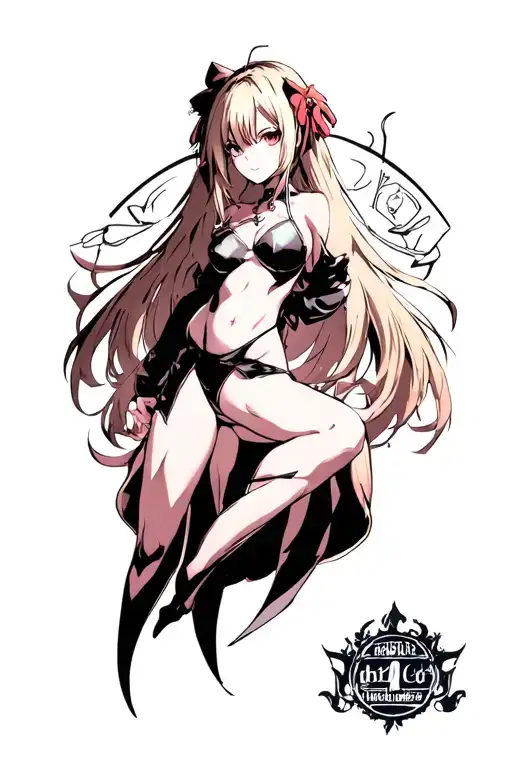 High School Dxd Female Characters Nude Sleeve Tattoo Design