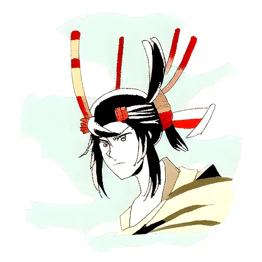 Samurai Looking The Sky