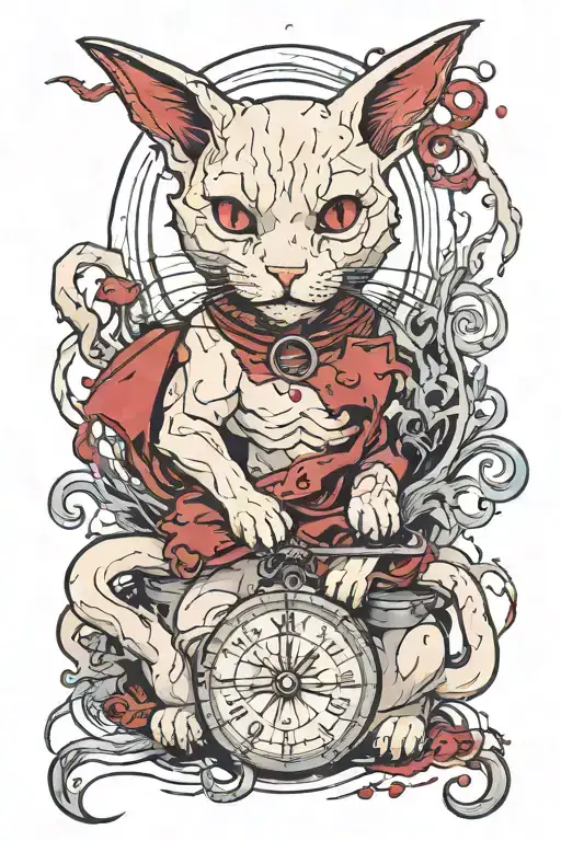 Cat Horror Blood And Scales With A Dead Rabbit On Them