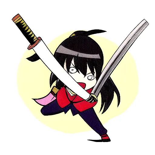 Katana Avec Une Lame De Mot