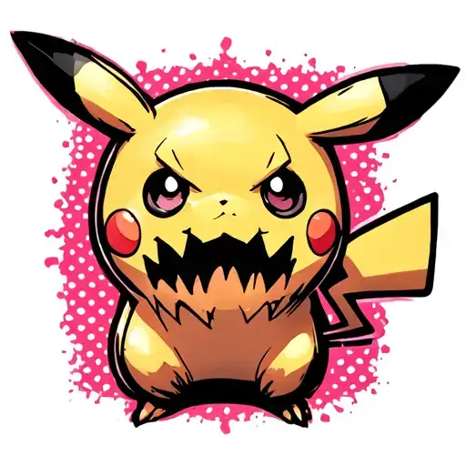 Pikachu In Scary Polka Style