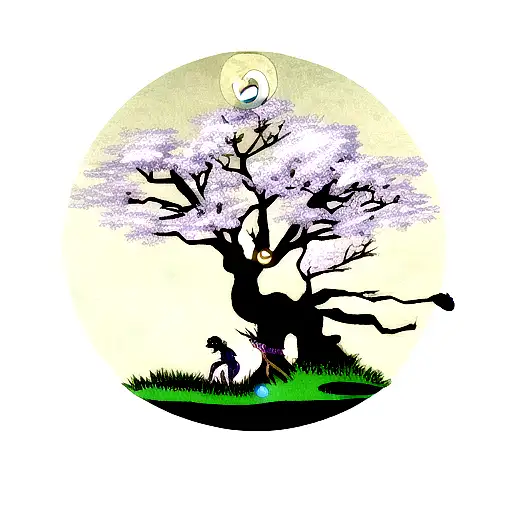 Tree With Scorpio And Moon