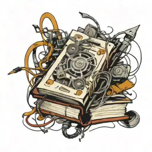 Book Surrounded By Motherboard Wires