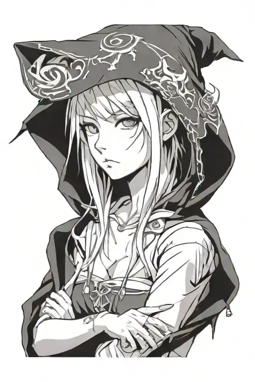 Beautiful Young Woman Hooded