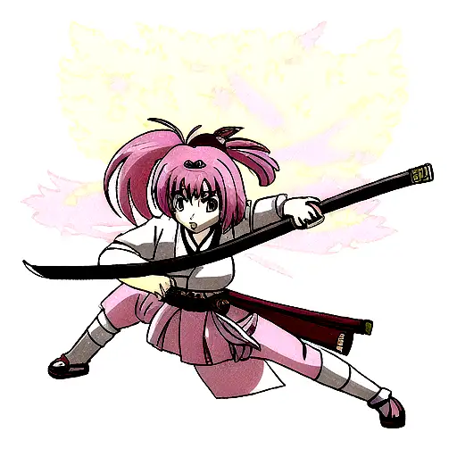 Katana With Sakura Leaves