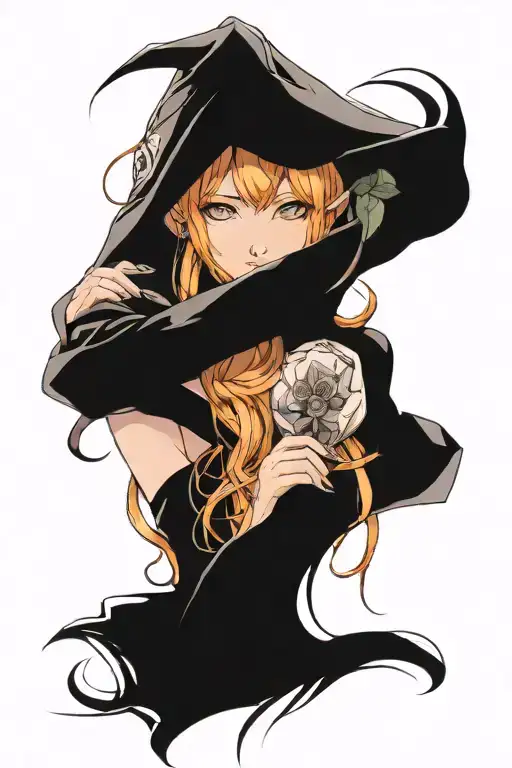 Beautiful Young Woman Hooded