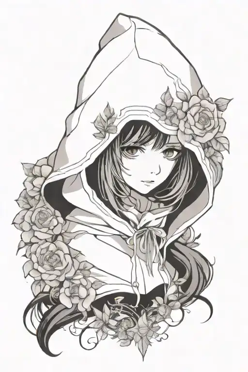 Beautiful Young Woman Hooded