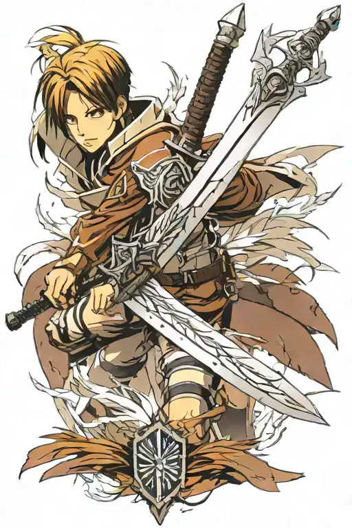 Attack On Titan Odm Sword With Feathers