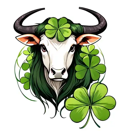 Taurus With Clover Leaf