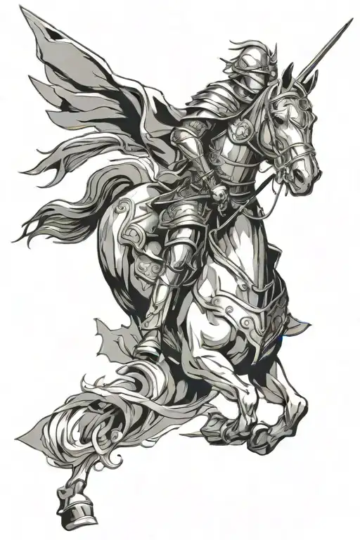 Knight In Horse Riding