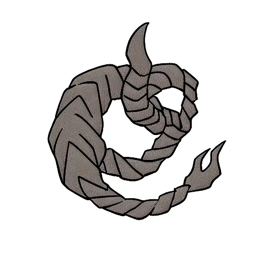 A Minimalist Tattoo Of Northern Black Inspired By Jormungandr Wyrm