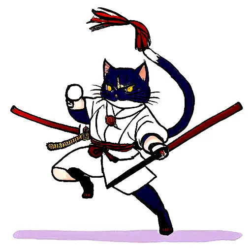 Cat Samurai Japan