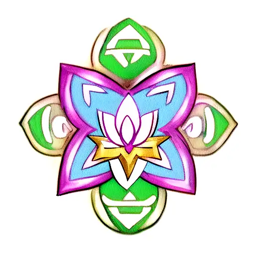 Hearthstone Avec Une Fleur De Lotus Et La Tri-force