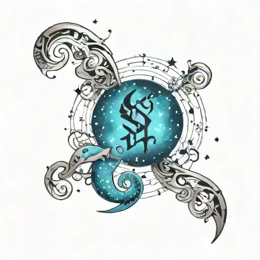 Scorpio Constellation Butterfly Semi Colon