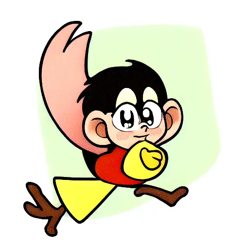 Monkey And Duck Cartoon