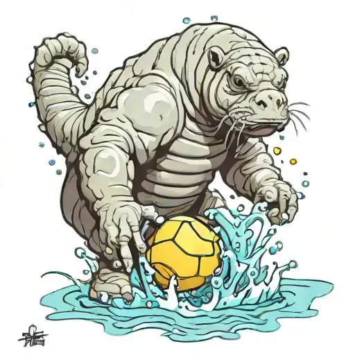Tardigrade Playing Water Polo