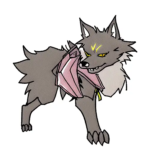 Aggressive Dark Wolf