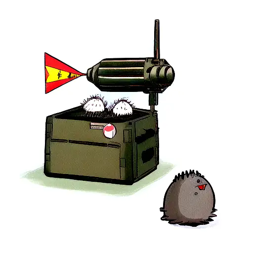 An Agressive Porcupine That Holds A Military Man-portable Air-defence System