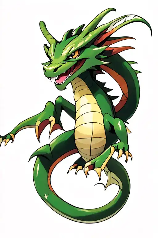 Rayquaza As A Realistic Dragon Flying