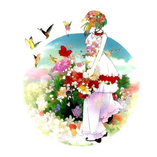 Flowers And Hummingbird With Baseball