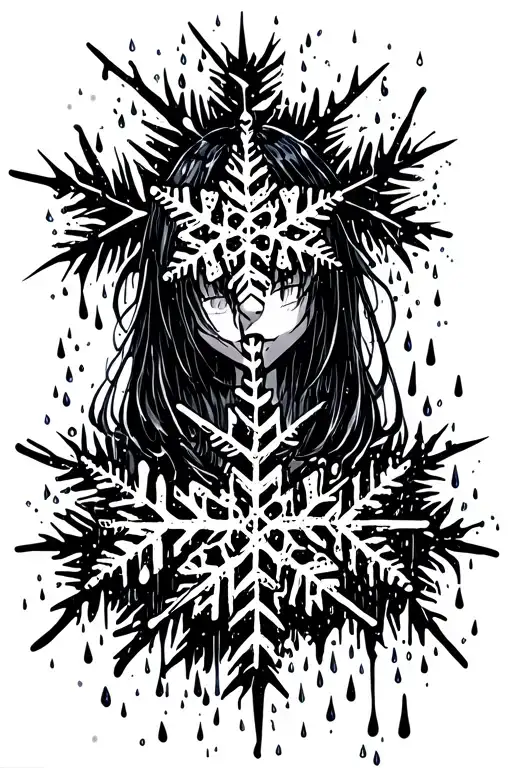 Snowflake Melting Into Rain