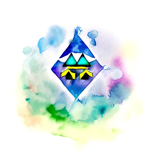 Zelda Triforce Water Color