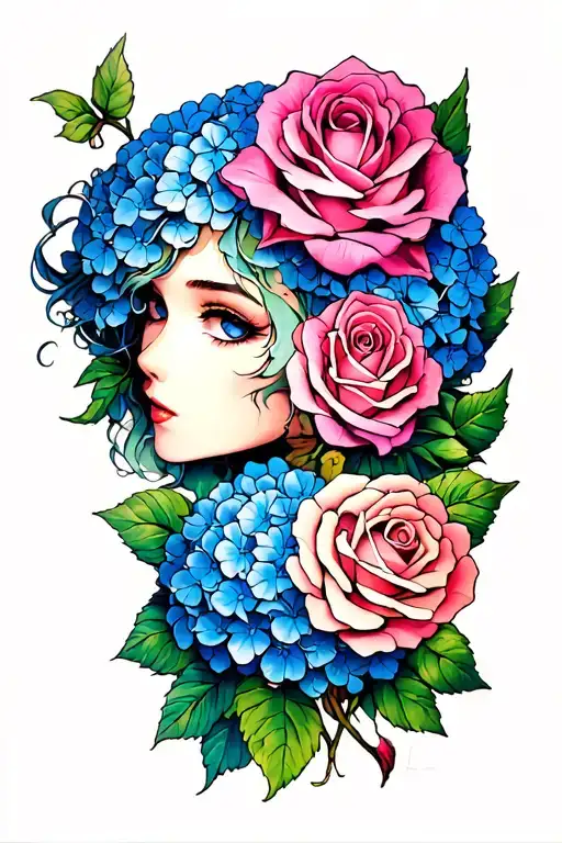 Rose And Hydrangea