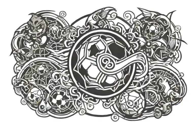 Fpf Football Logo Fine Detailed Black Ink