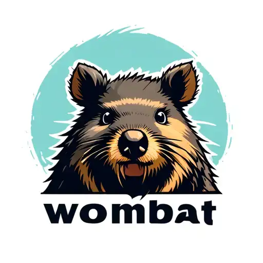 Wombat In A Office With A Long Beard