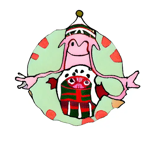 Axolotl With Aztec Clothing