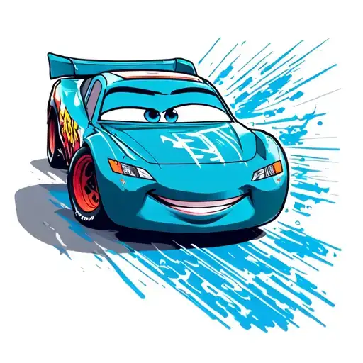 Lightning Mcqueen Pension In Fine Line