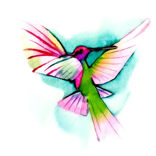 Water Color Hummingbird