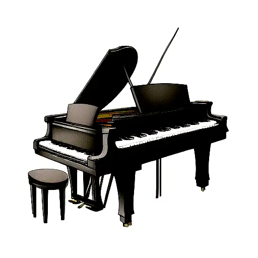 Piano With Christian Cross