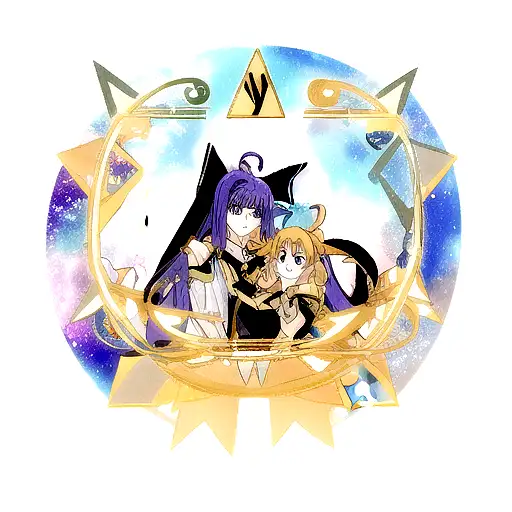 Gemini Sign With A Galaxy