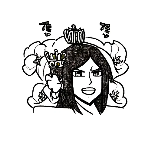 Dragon And Flower And Crown