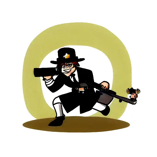 Leprechaun With Gun Protecting His Pot Of Gold With A Rottweilers