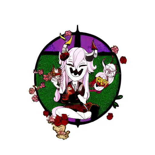 Hannya Mask And Cheryblossom Tree