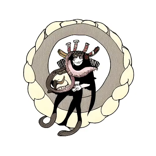 Octopus Holding A Samurai