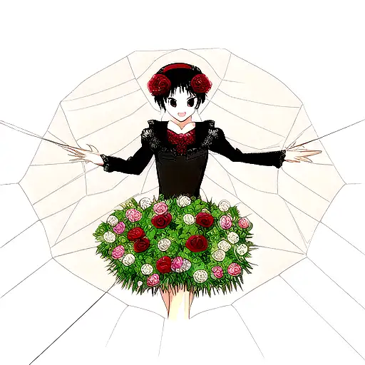 Spider Web And Roses