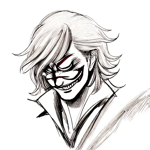 Joker Heavy Smile Realistic Drawing
