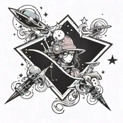 He Hat In Cosmic Space Surrounded