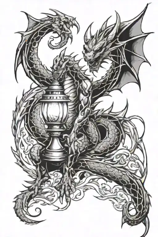 Dragon With Lamp