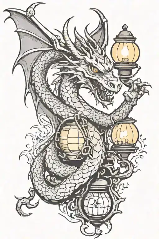 Dragon With Lamp