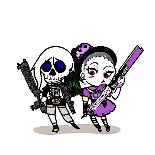 Una Calavera Con Tematica De Valorant En Especial En El Personaje Jett Y En Las Armas Vandal Y Odin